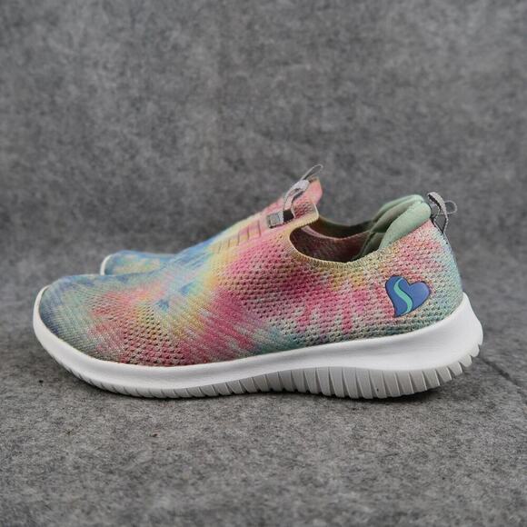 Skechers Shoes Girls 3 Sneakers Slip On Memory Foam Stretch Fit Comfort Colorful - Picture 5 of 12